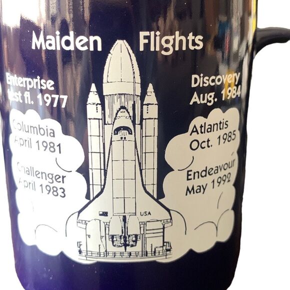 Vintage Shuttle Maiden Flights NASA Kennedy Space Center Mug Coffee Tea History - Picture 3 of 13